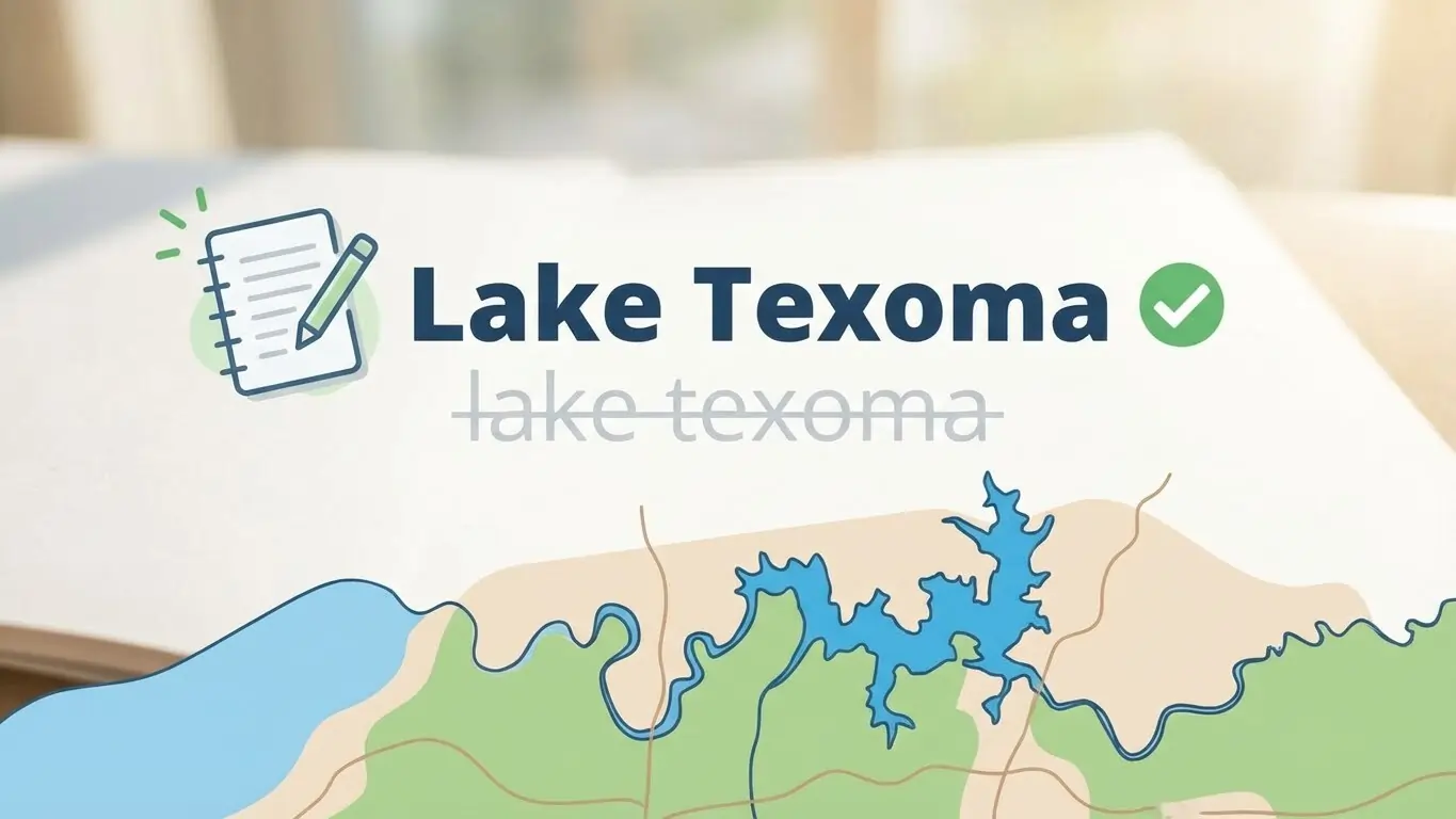 Lake Texoma should be capitalized